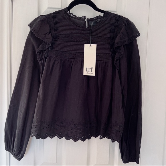 Zara lace insert blouse - Picture 2 of 4